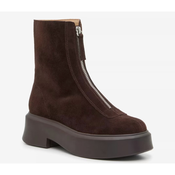 Steve Madden Jones Women's Platform Ankle Boots Size 9 M Suede Brown EUC - Picture 1 of 11